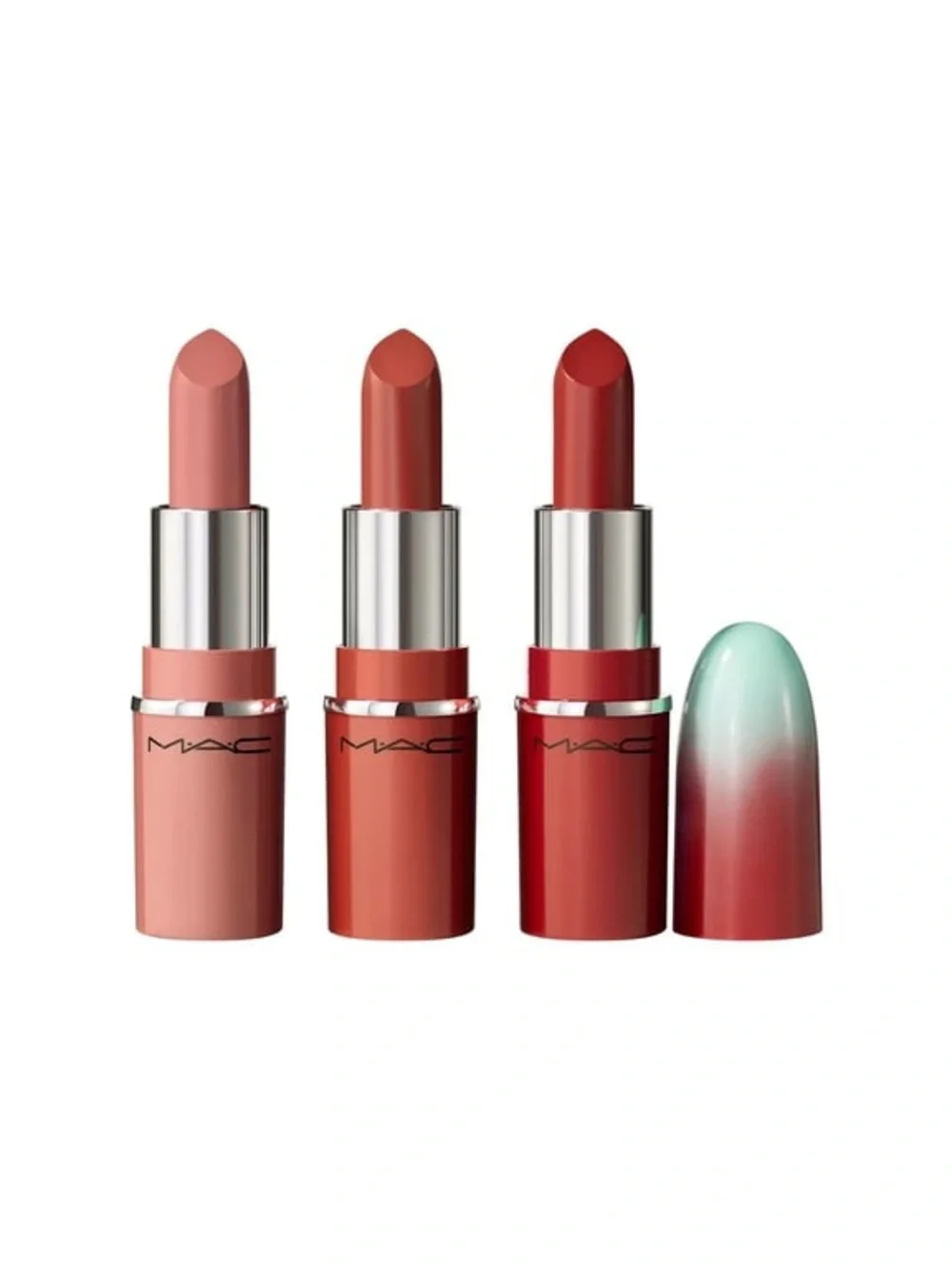 MAC WILDEST GLEAMS Mini Lustreglass Lipstick Trio NEW IN GIFT BOX 0.05 Oz. x 3